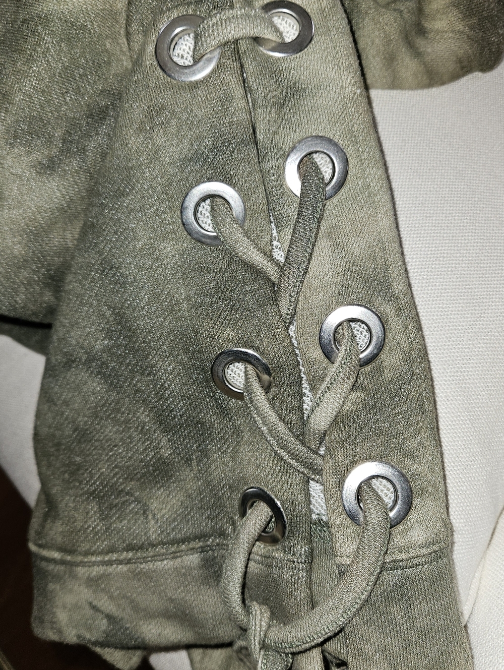 For Cynthia Sweatshirt Dress Grommet Detail Size S